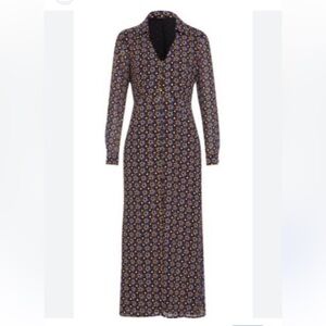 Bardot 70s Floral Button Up Split Maxi Dress